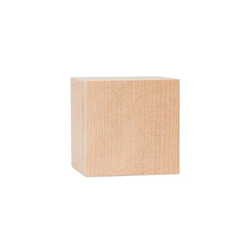 1-1/4 Inch Wooden Cubes, Bag of 100, Unfinished Square Birch Blocks, Baby Shower Decorating Blocks, Puzzle Making, Crafts, and DIY Projects, by Woodpeckers