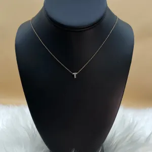 14K Rose Gold Letter T Jewelry Set With Diamond / 1.8gr