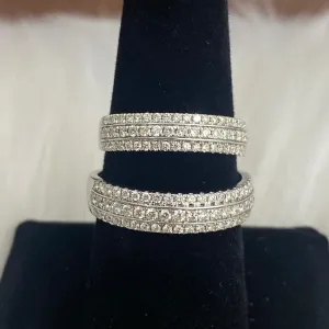 14K White Gold Diamond Luxury Engagement Ring Ct Dia / 5.8gr / Size 7W/10M