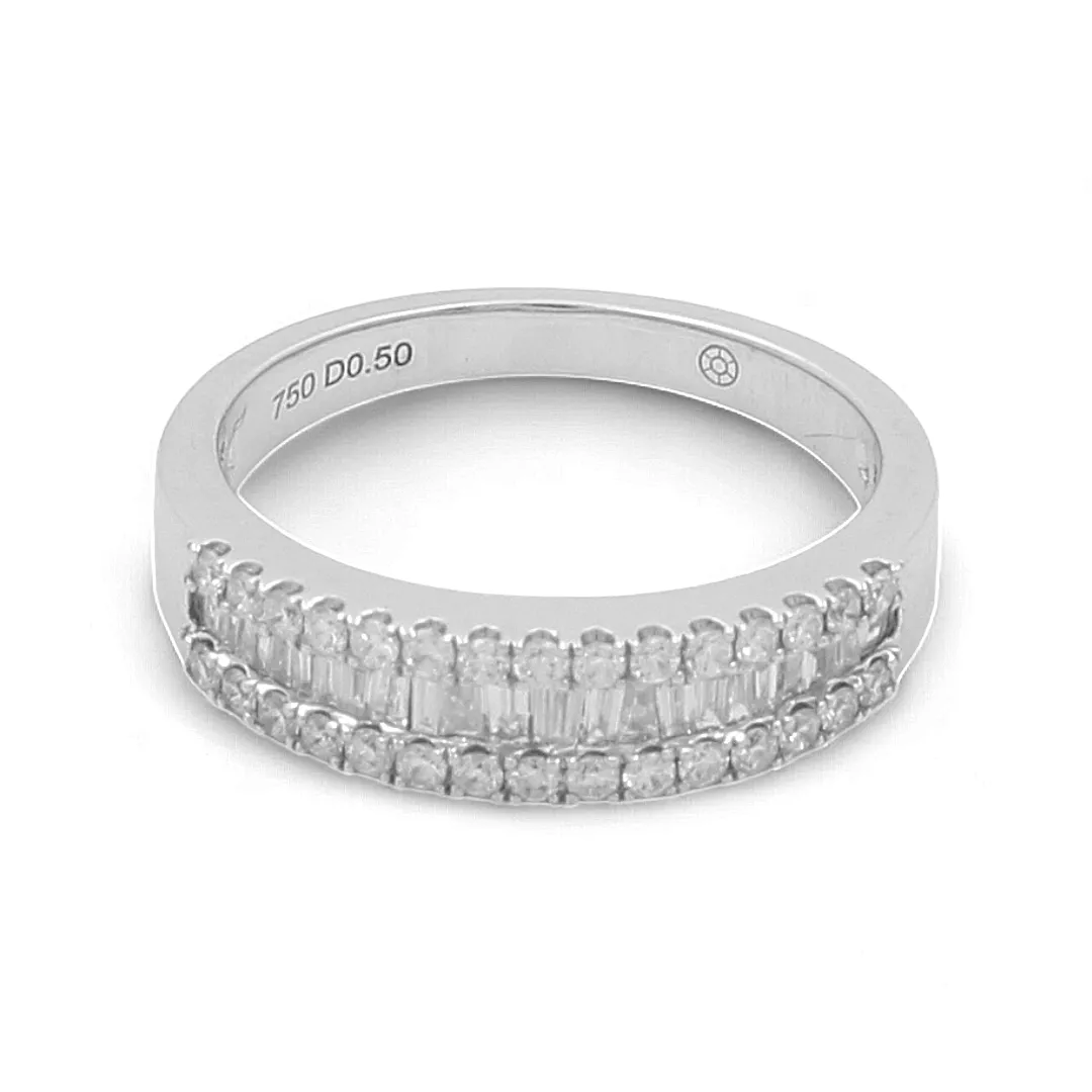 18K White Gold Diamond Fashion Woman Ring