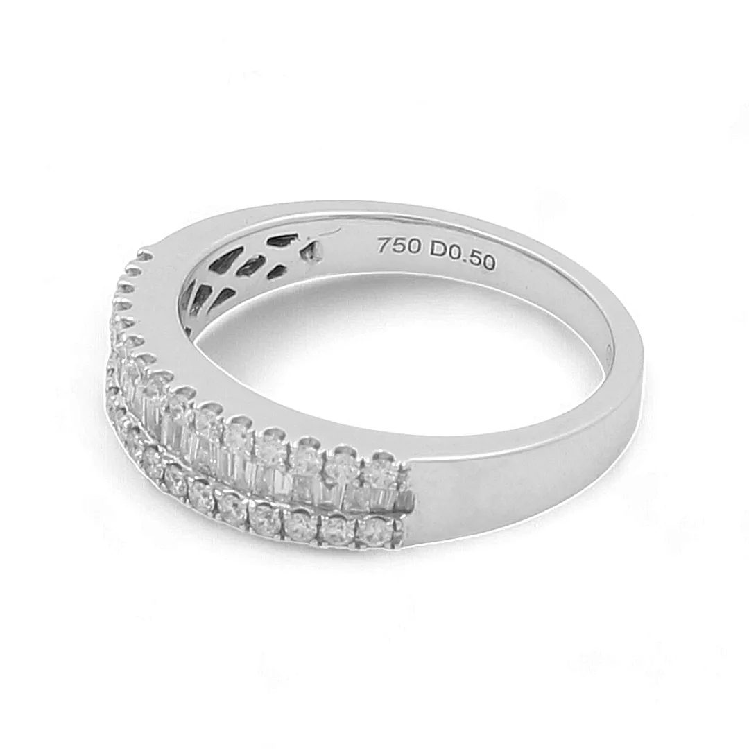 18K White Gold Diamond Fashion Woman Ring