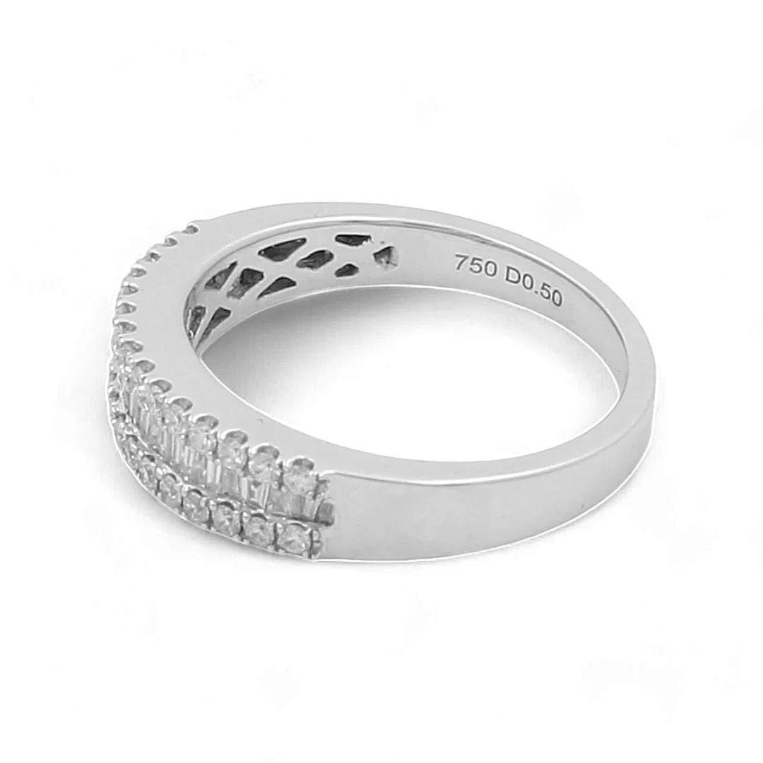 18K White Gold Diamond Fashion Woman Ring