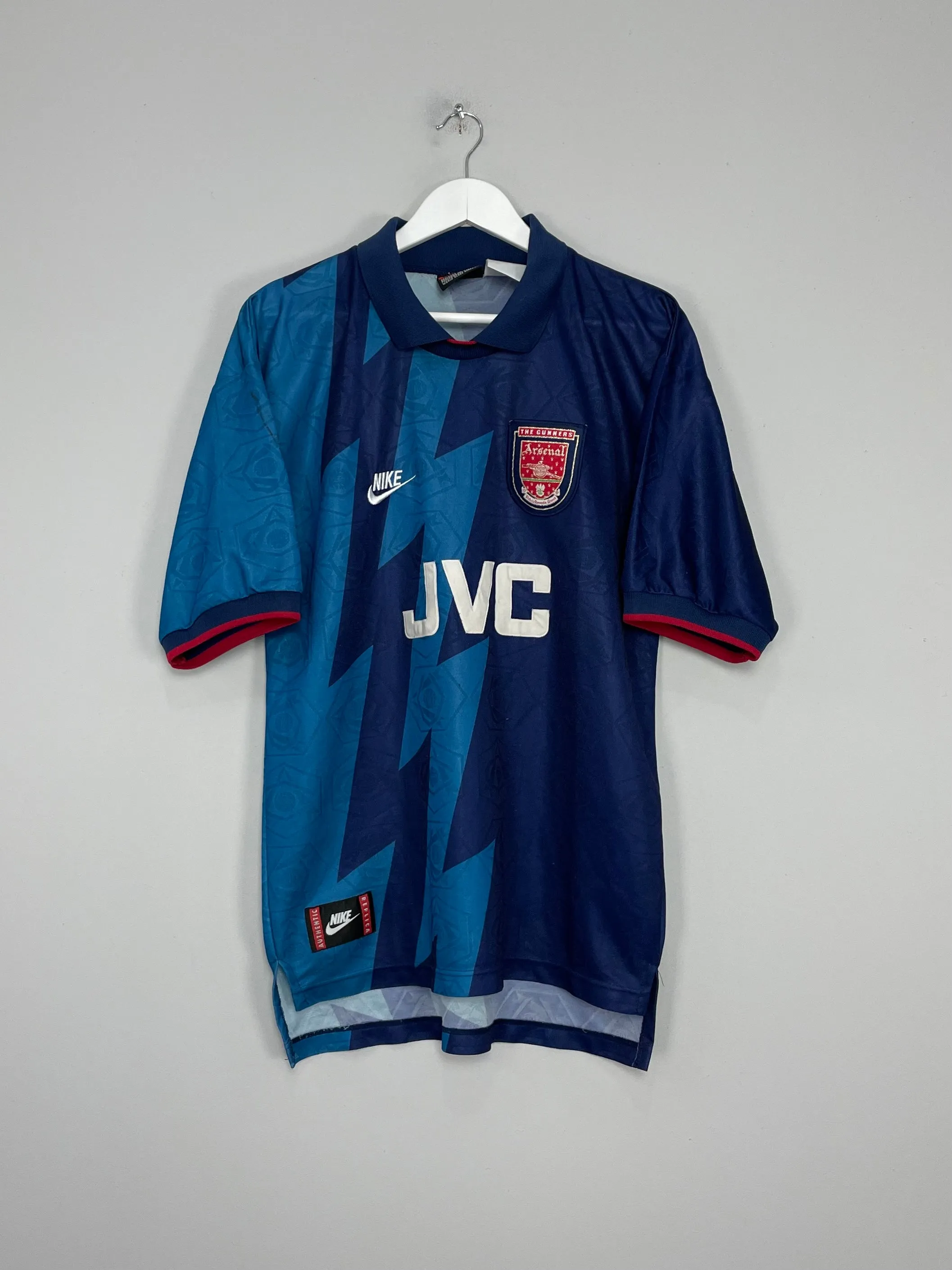 1995/96 ARSENAL BERGKAMP #10 AWAY SHIRT (XL) NIKE
