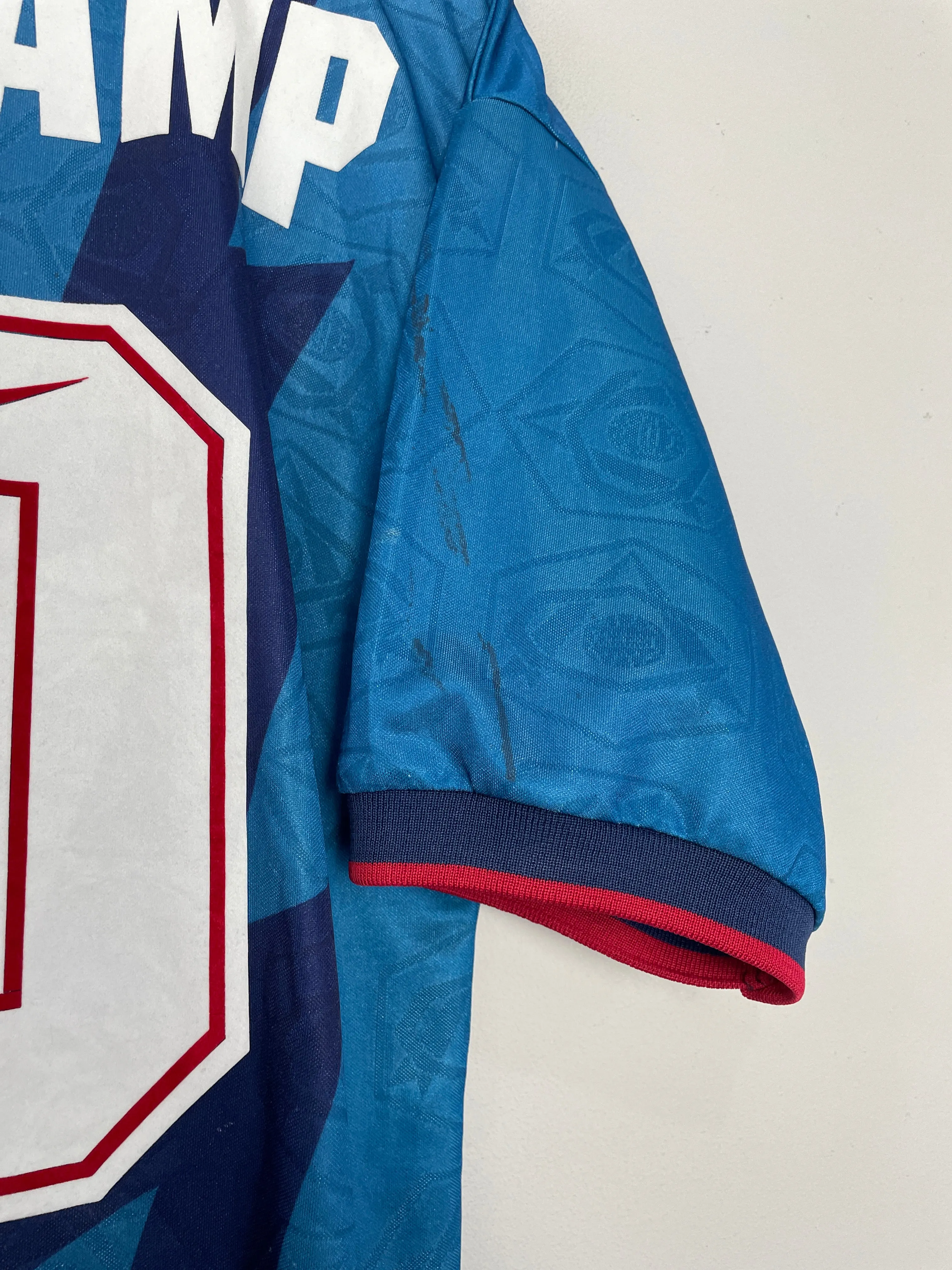 1995/96 ARSENAL BERGKAMP #10 AWAY SHIRT (XL) NIKE