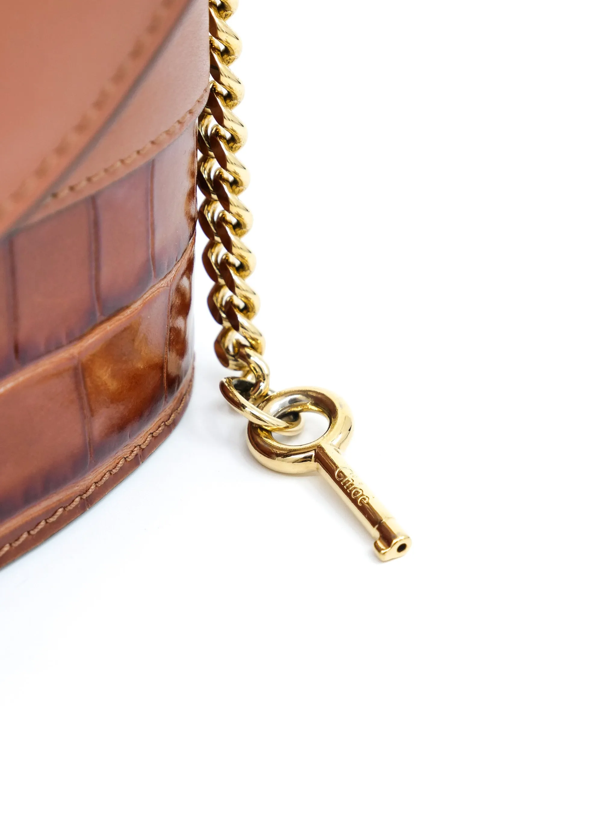 2020 Chloe Aby Lock Leather Handbag