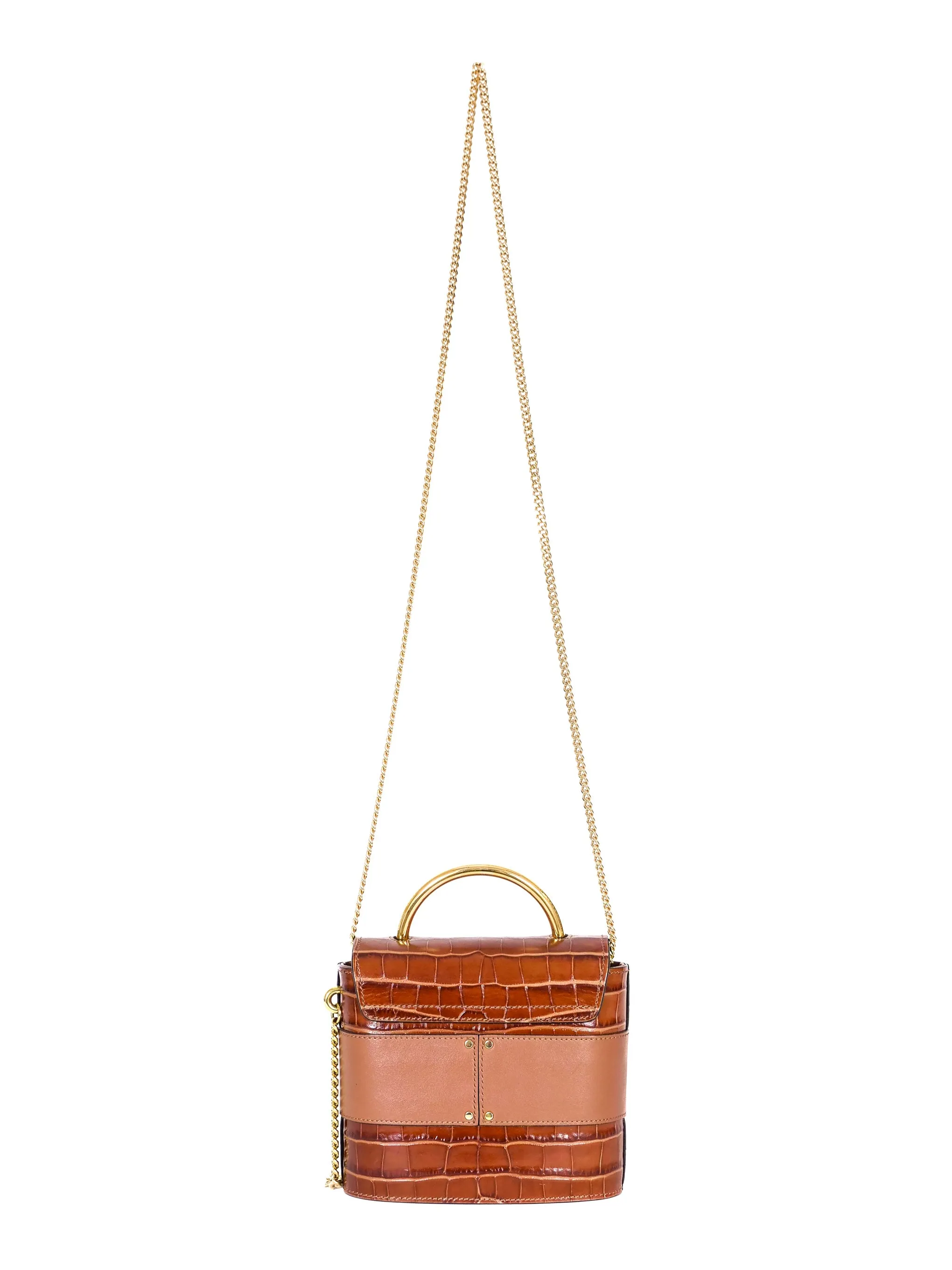 2020 Chloe Aby Lock Leather Handbag
