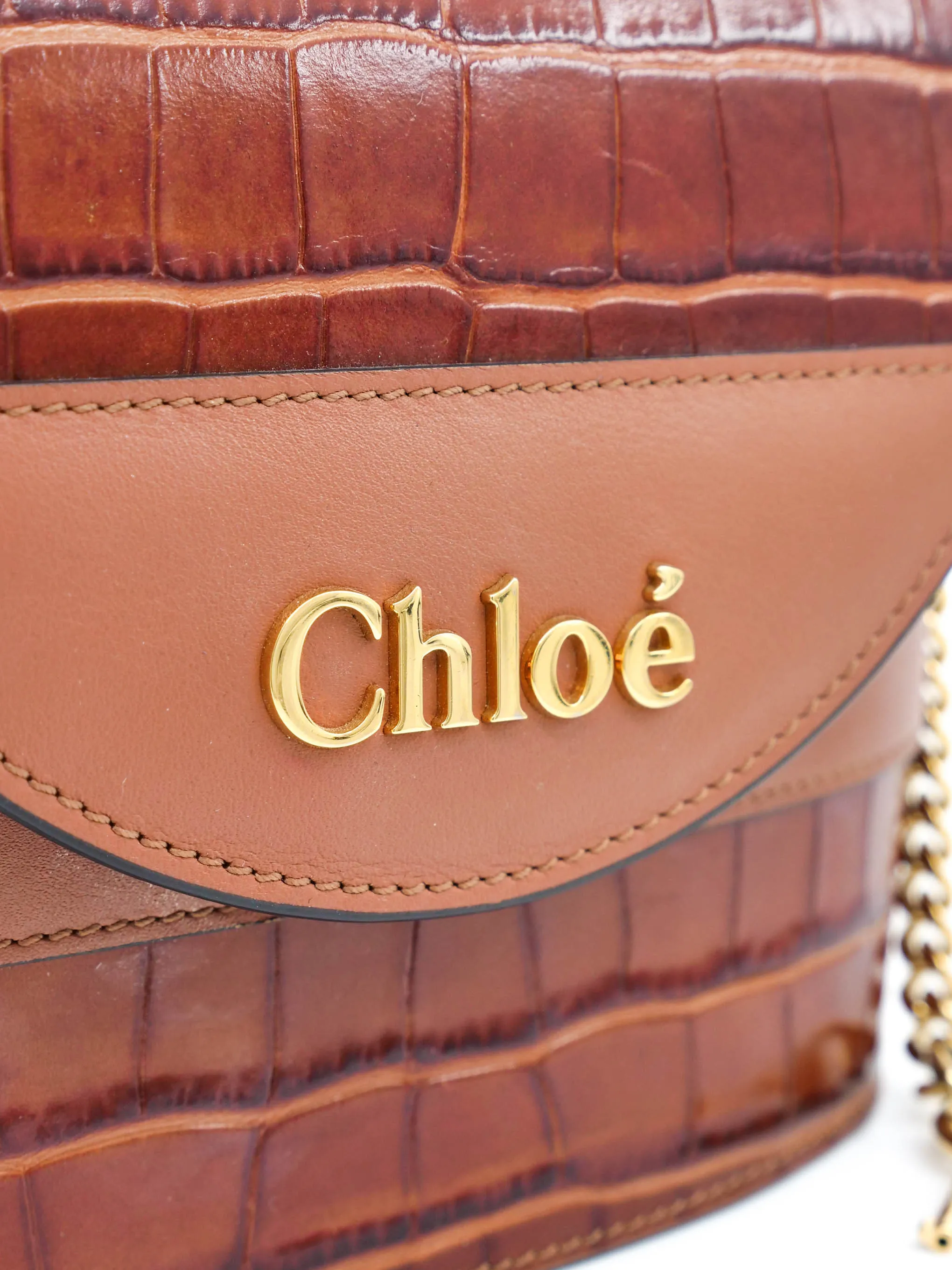 2020 Chloe Aby Lock Leather Handbag