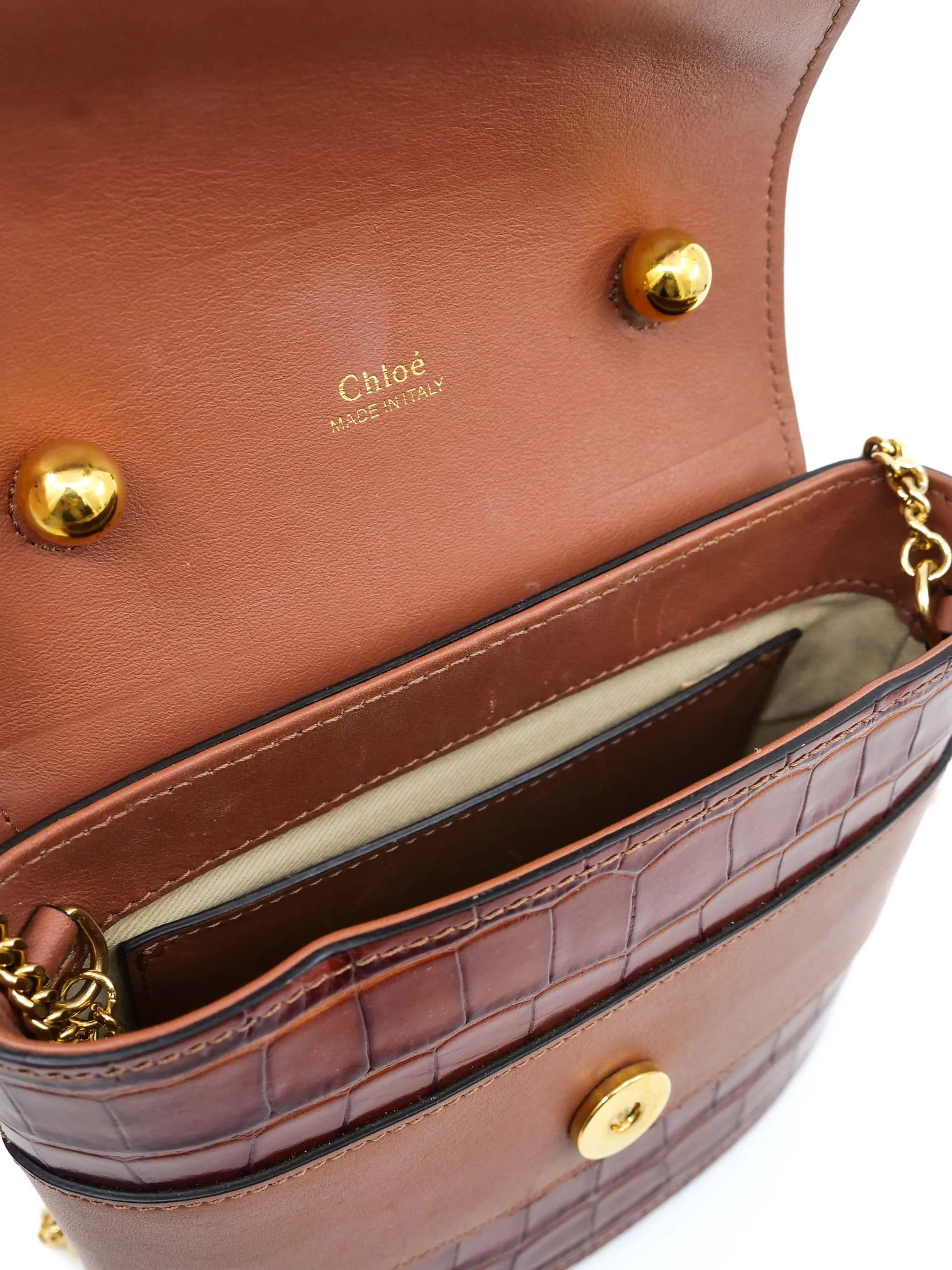 2020 Chloe Aby Lock Leather Handbag
