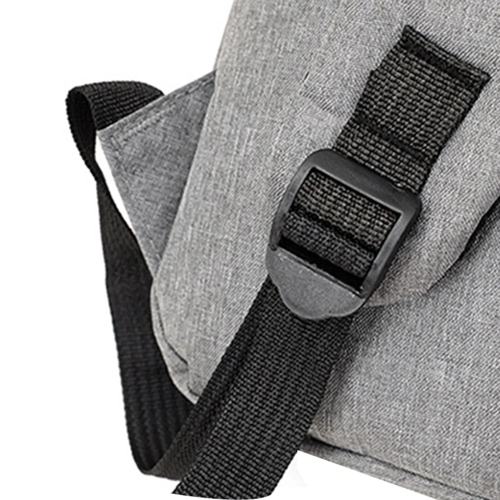 3-Piece Set Large Capacity Laptop Backpack Fits up to 15.6 Inch Laptop with USB Charging Port Grey