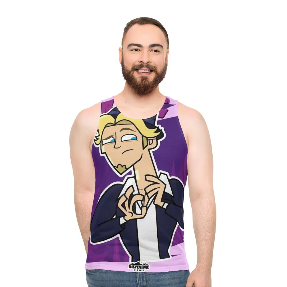 Adventure Camp Unisex Tank Top with Cartoon Characters