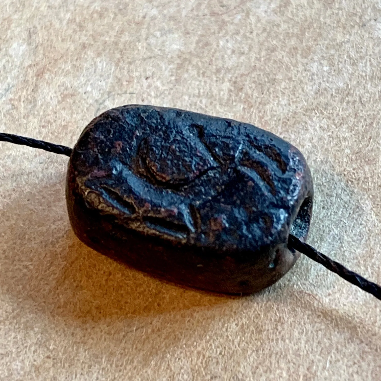 Ancient Bronze Fetish Bead, Yemen