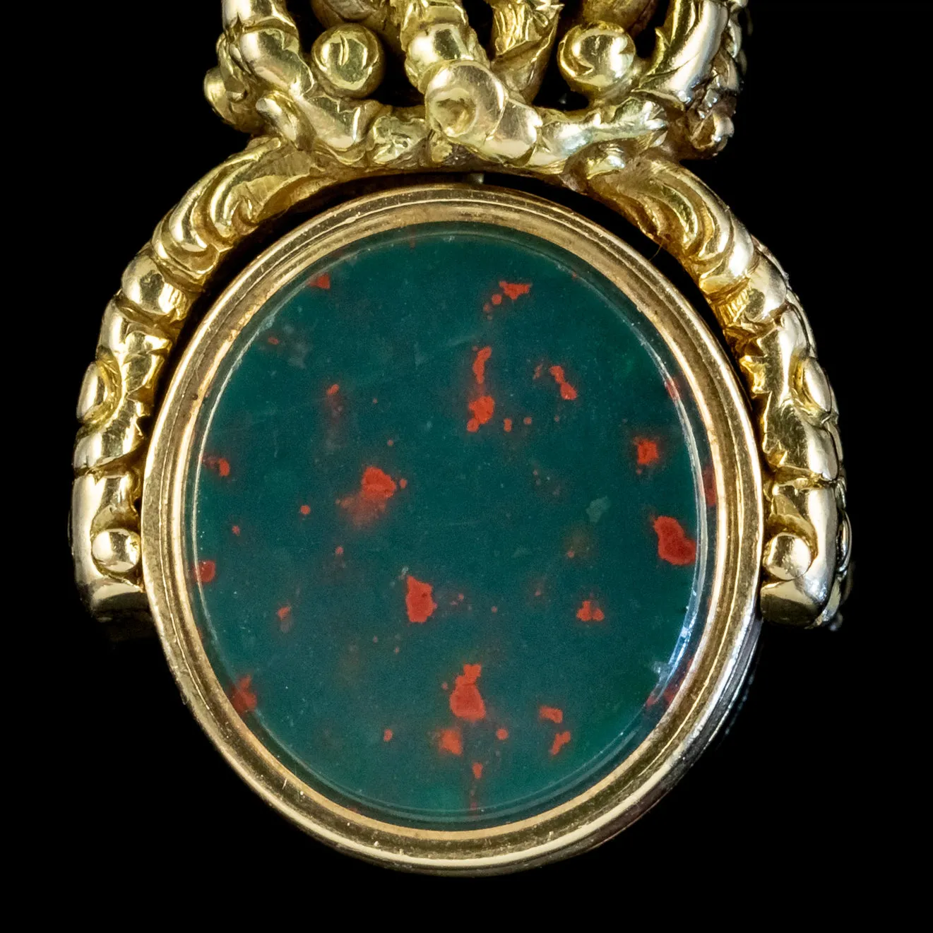 Antique Victorian Agate Fob Seal Pendant 18Ct Gold Circa 1870