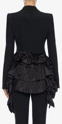 Asymmetric Ruffle Jacket