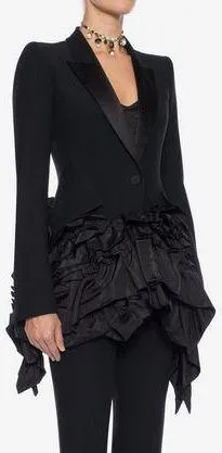 Asymmetric Ruffle Jacket