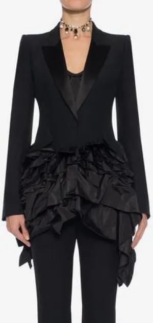 Asymmetric Ruffle Jacket