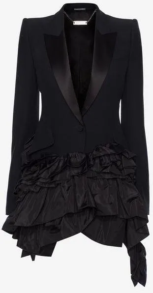 Asymmetric Ruffle Jacket