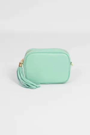 Beau - Italian Leather Crossbody Bag - Green, Pebbled