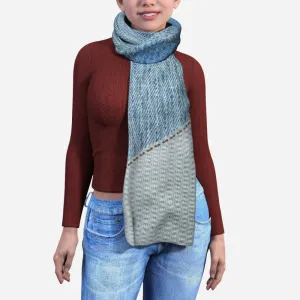 Blanket Scarf - Denim Heart