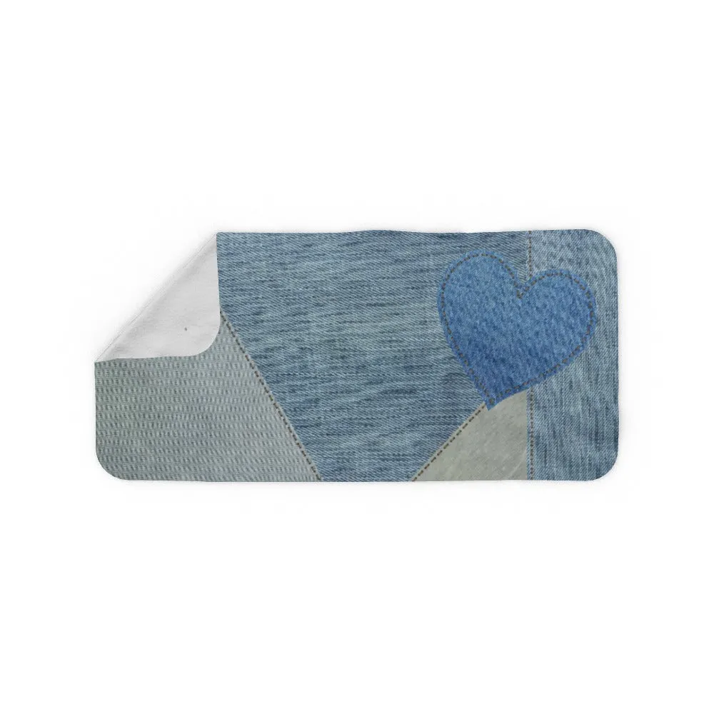 Blanket Scarf - Denim Heart