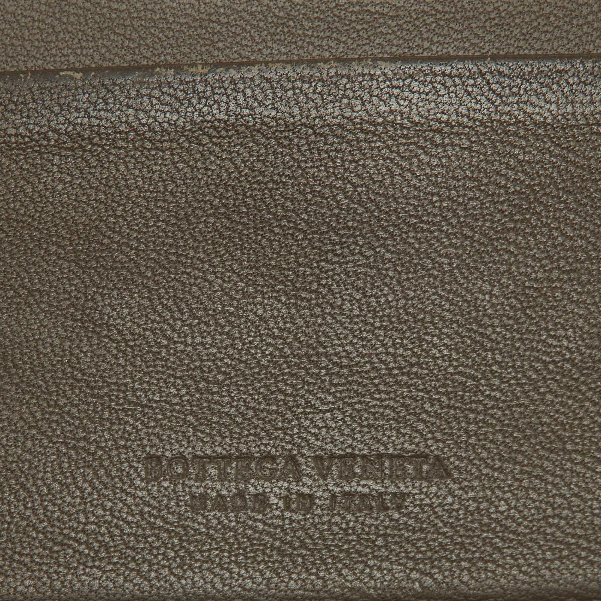 BOTTEGA VENETA Beige/Mustard Intrecciato Leather Bifold Wallet