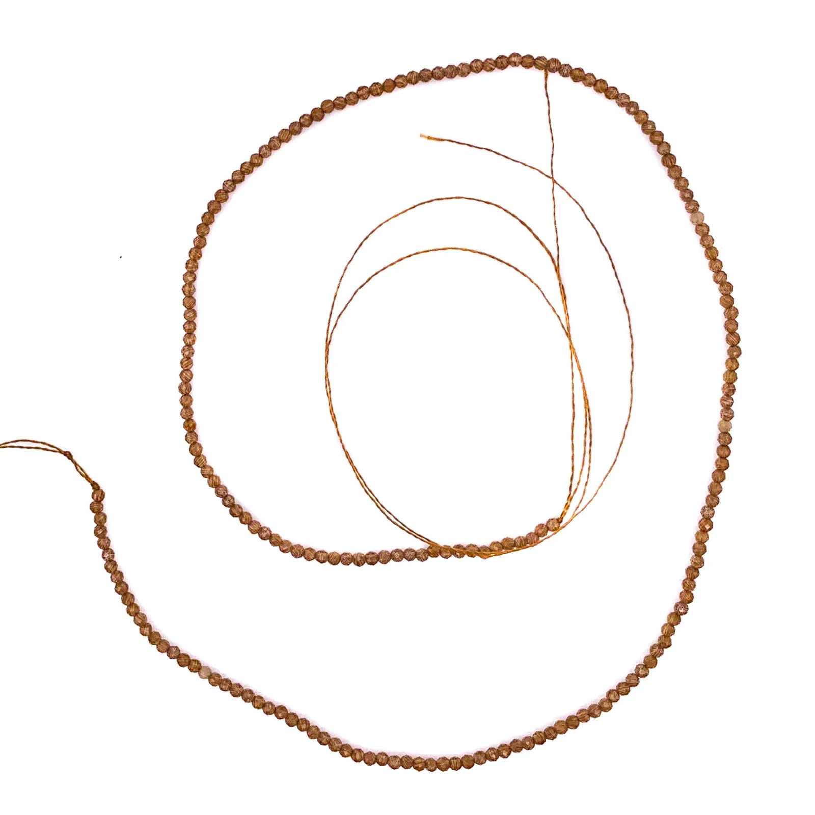 Chalcedony Whisky 2mm Faceted Rounds Bead Strand