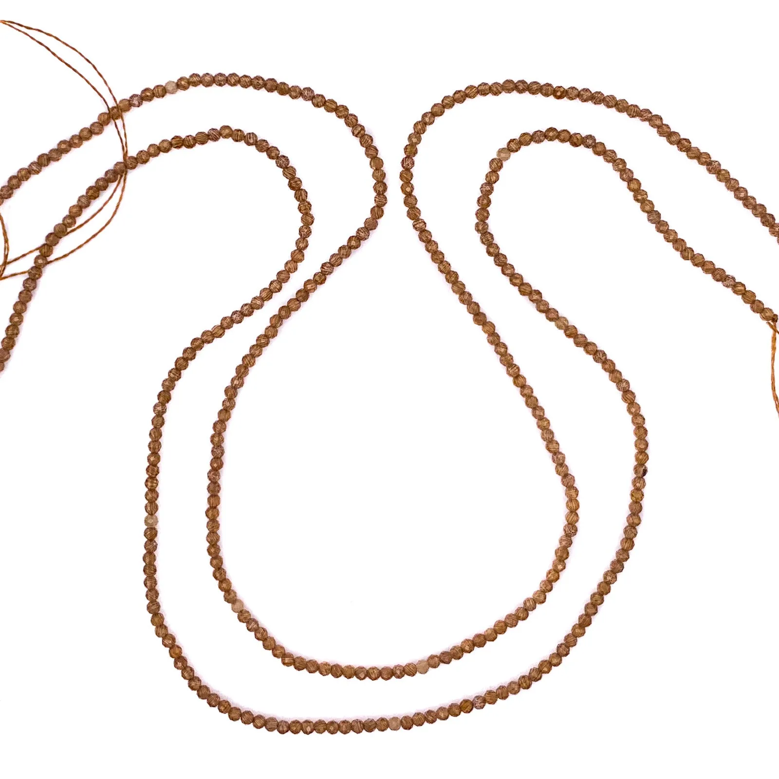Chalcedony Whisky 2mm Faceted Rounds Bead Strand