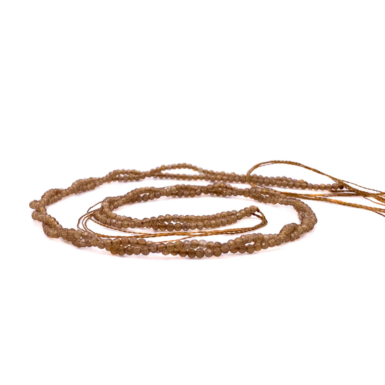 Chalcedony Whisky 2mm Faceted Rounds Bead Strand