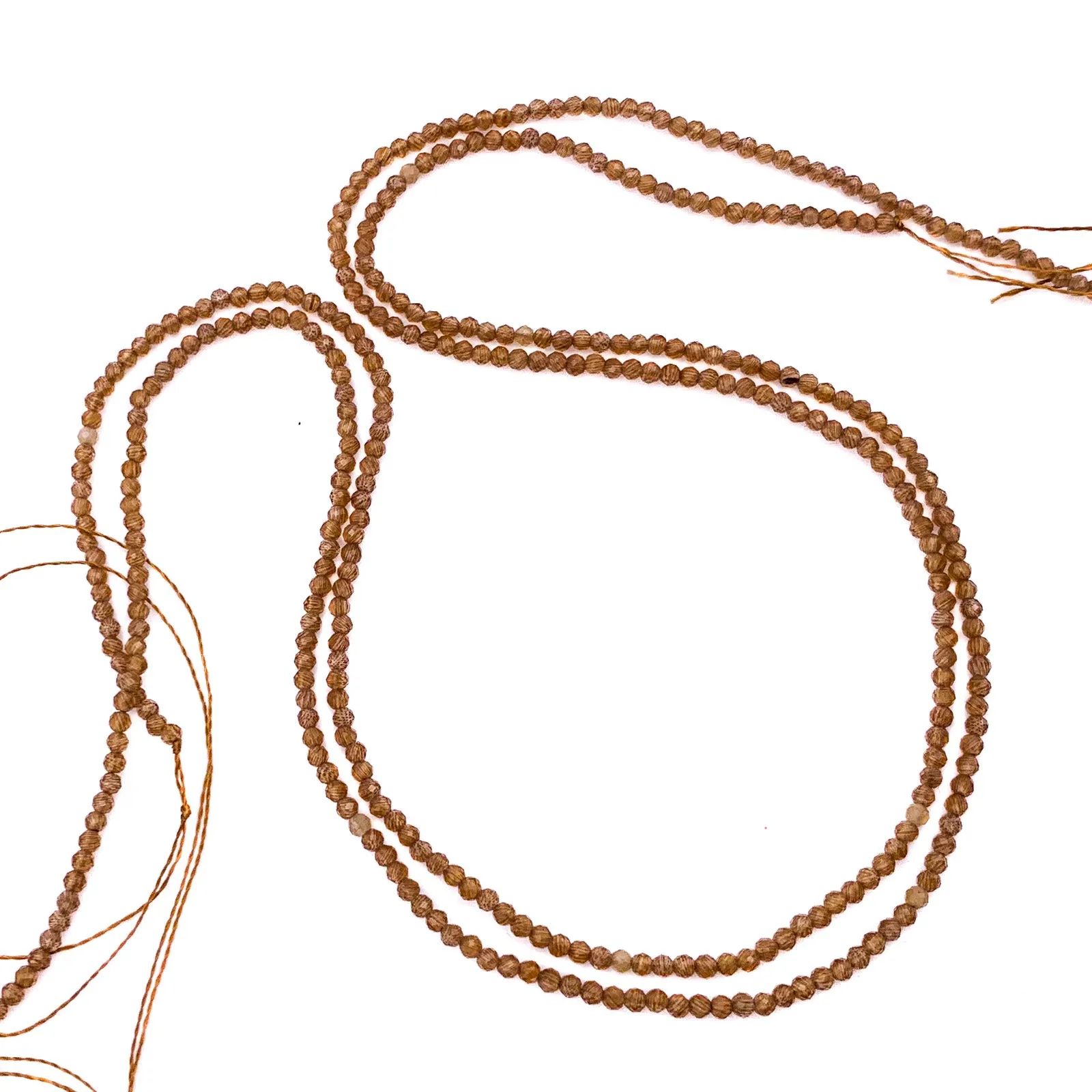 Chalcedony Whisky 2mm Faceted Rounds Bead Strand