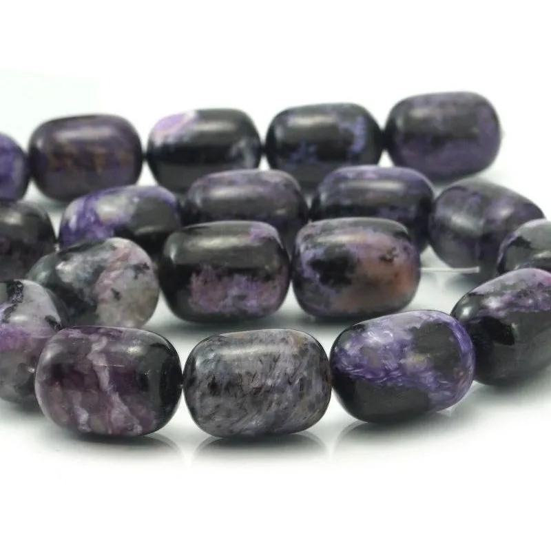 Charoite Barrels Bead Strand