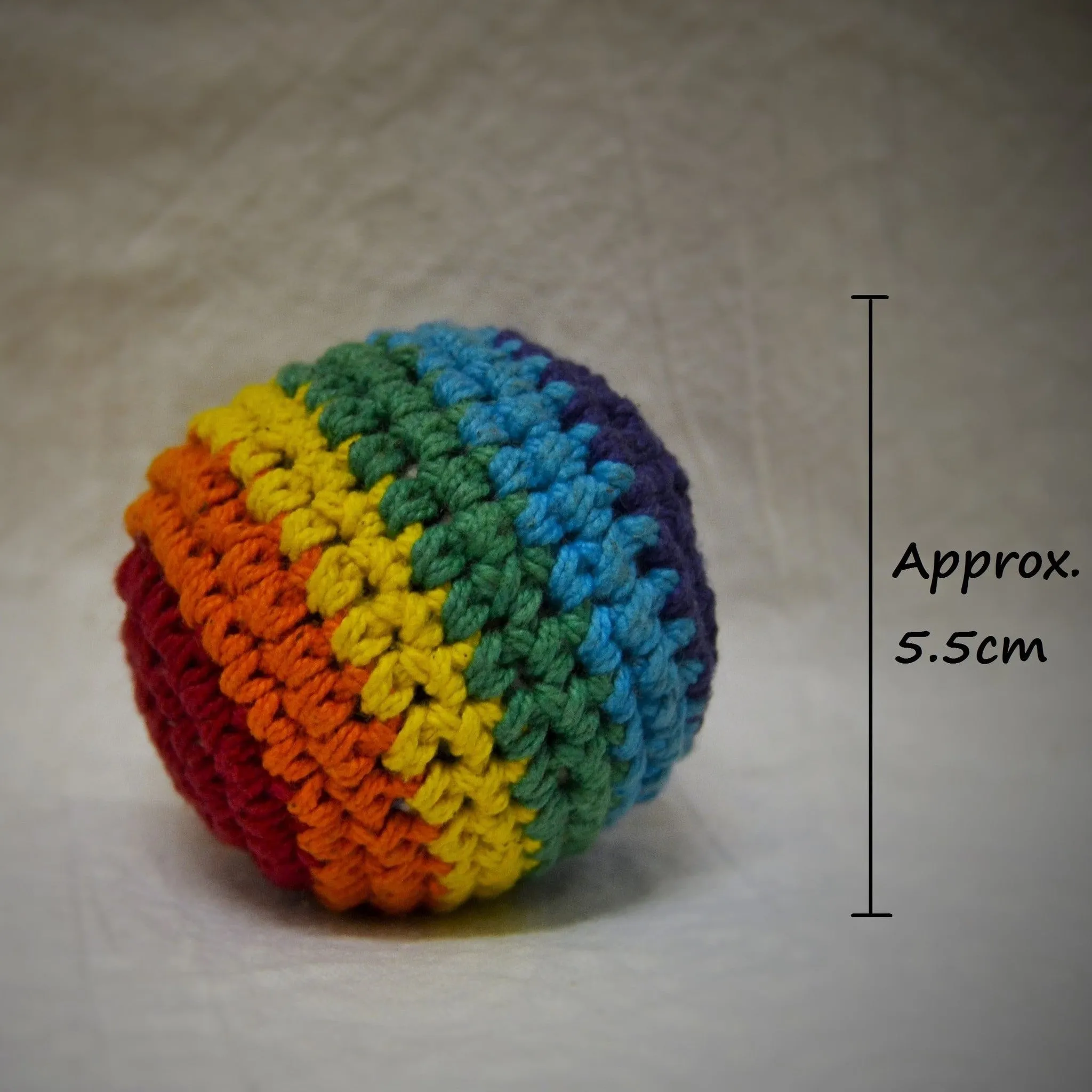 Cotton Crochet Rainbow Hacky-Sack