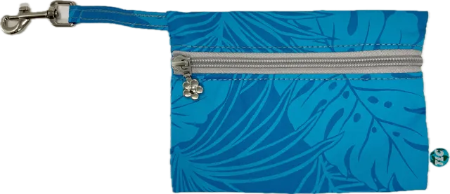 CST- Turquoise Hawaiian Print Clear Stadium Tote Bag