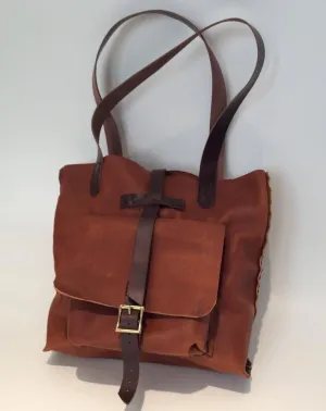 Custom Leather Tote Bag-Brown Leather Tote Bag For Women