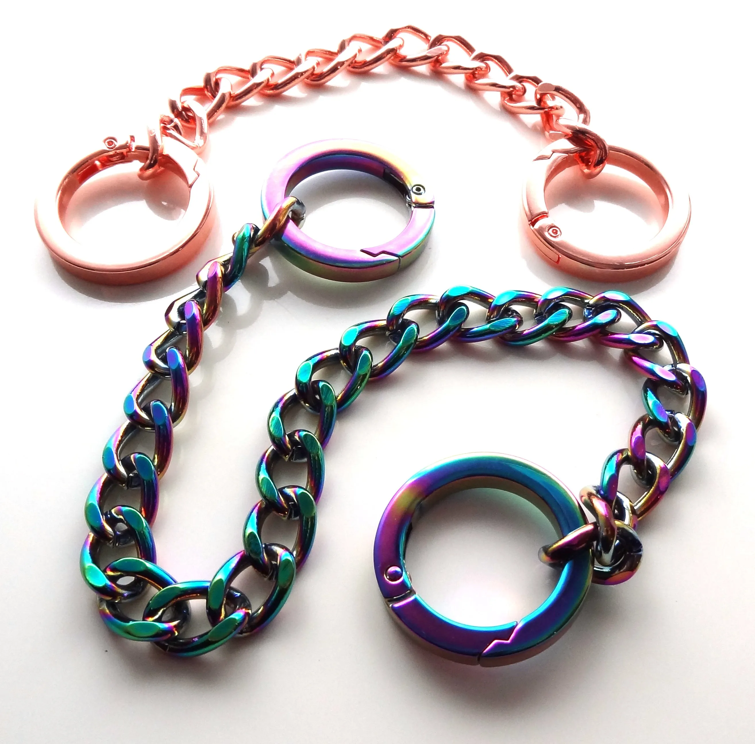 Custom Length Luxury Purse/Bag Chain with Ring Straps