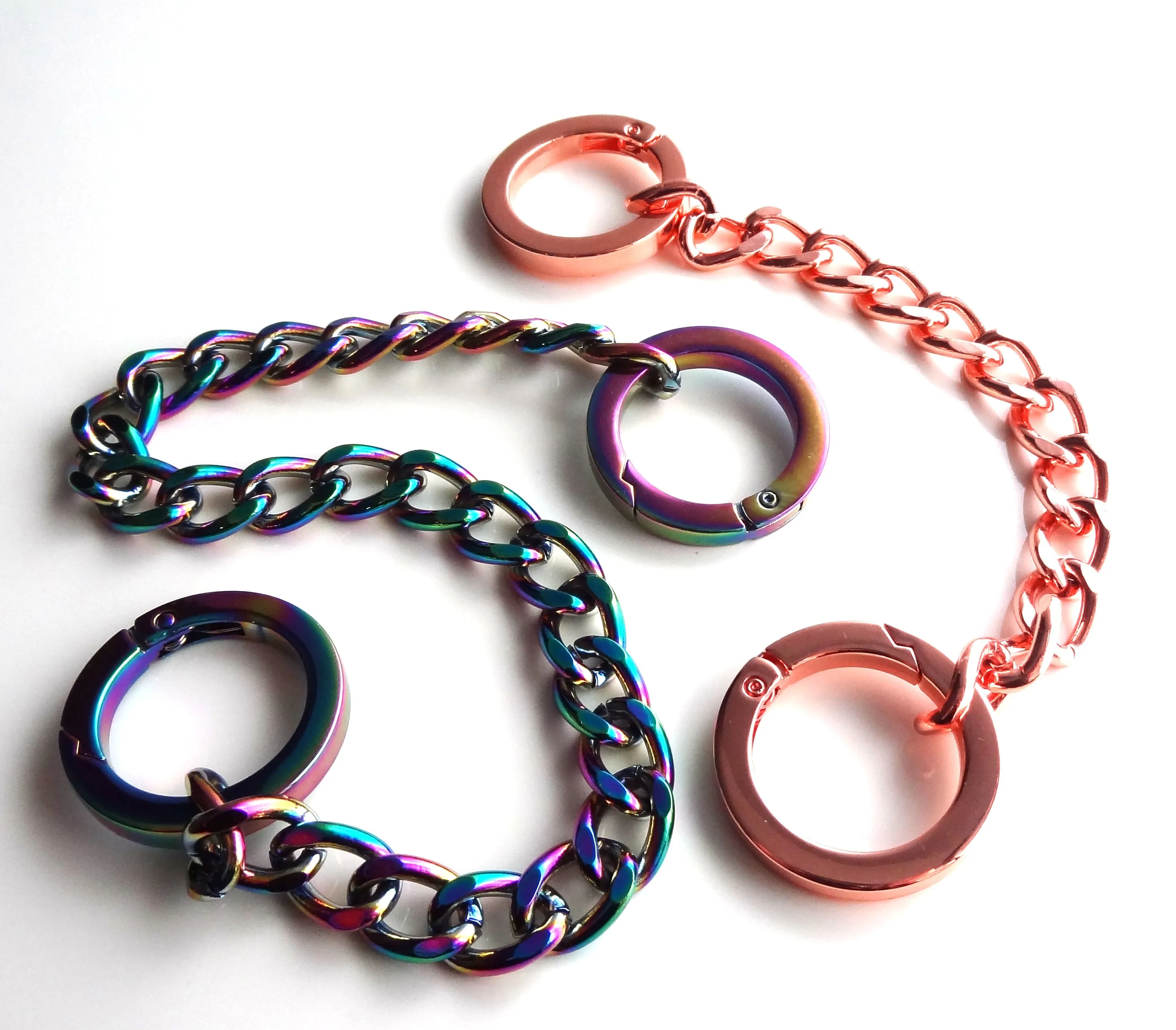 Custom Length Luxury Purse/Bag Chain with Ring Straps