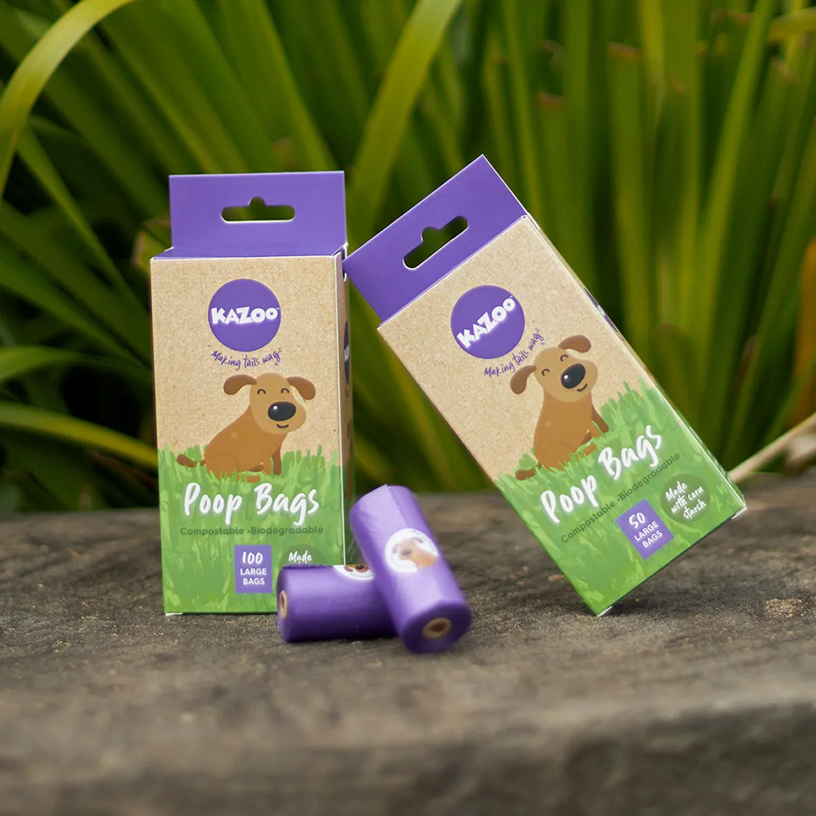 Eco-Friendly Compostable Biodegradable Poop Bags - 100pk