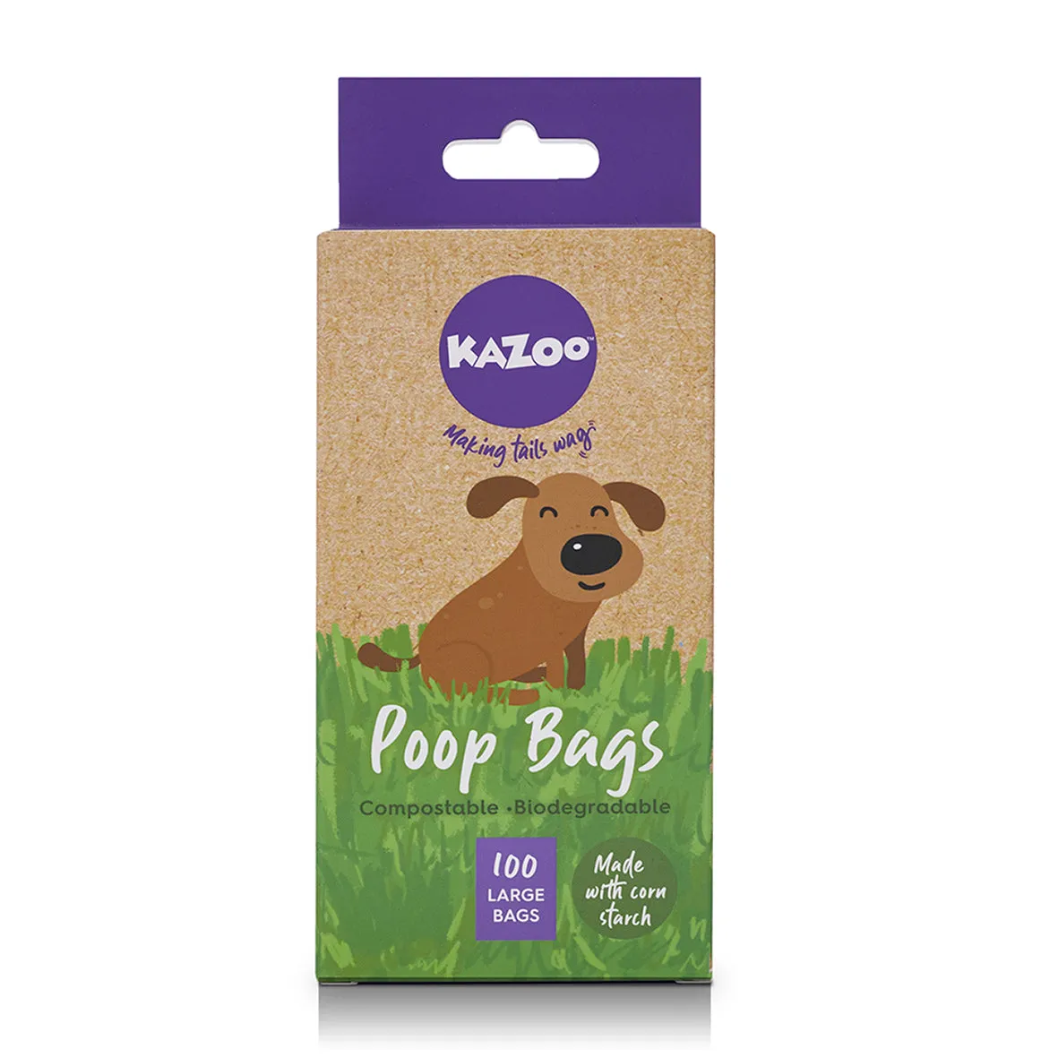 Eco-Friendly Compostable Biodegradable Poop Bags - 100pk