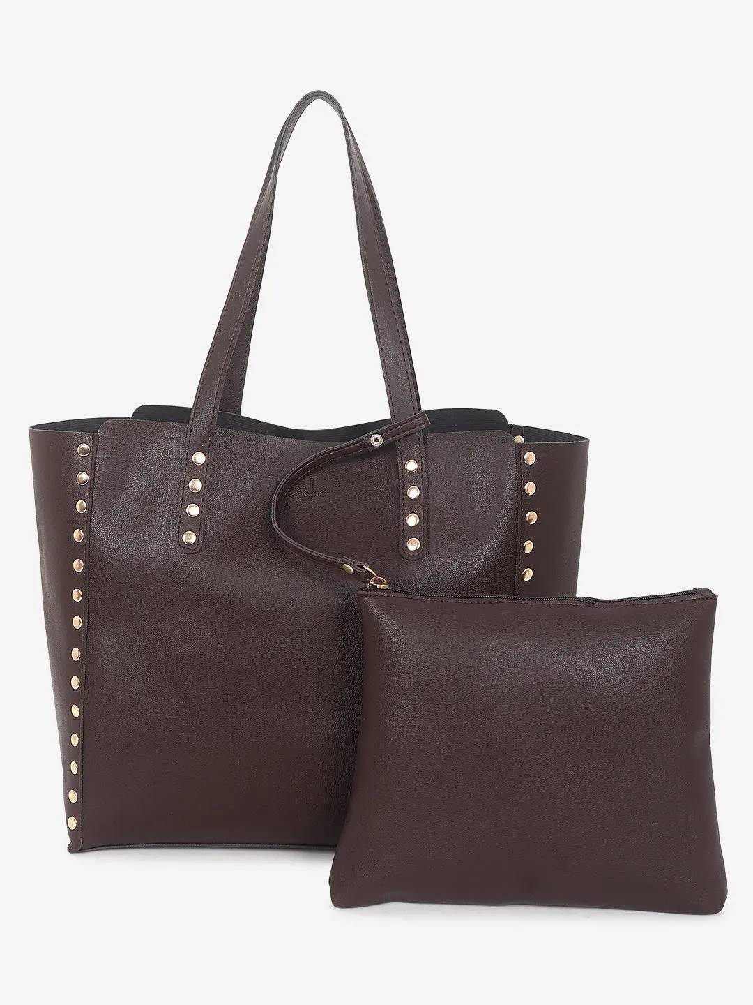Embellished Tote Bag In Brown