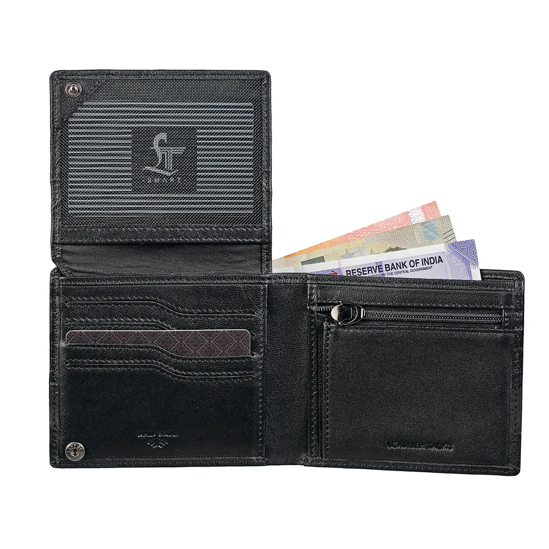 Ethan | Bifold Men’s Leather Wallet | Colour: Black