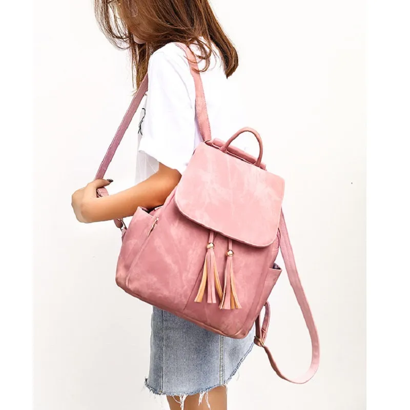 Fashion Tassel PU Leather Backpack