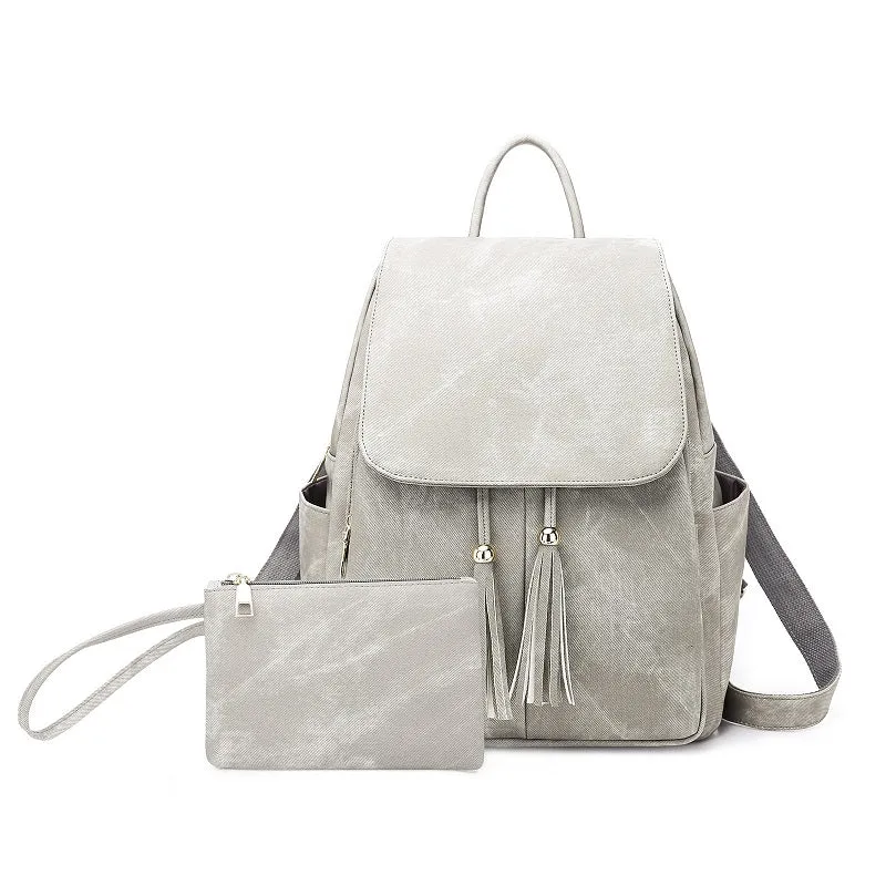 Fashion Tassel PU Leather Backpack