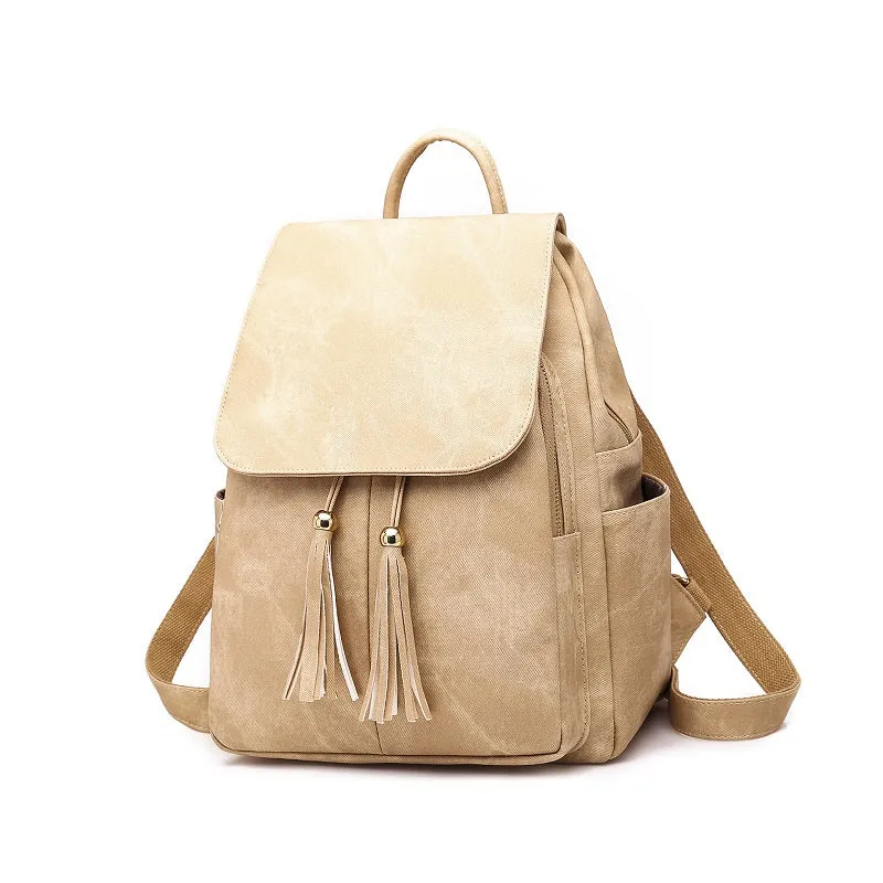 Fashion Tassel PU Leather Backpack
