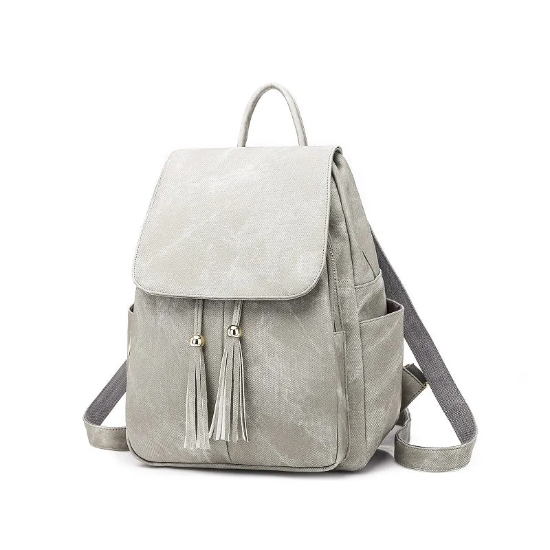 Fashion Tassel PU Leather Backpack