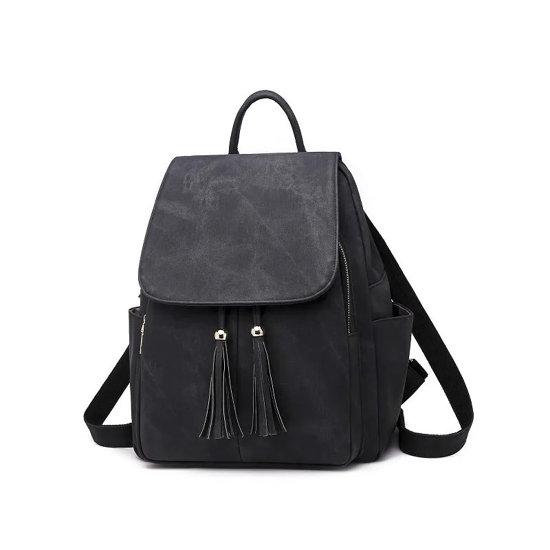 Fashion Tassel PU Leather Backpack