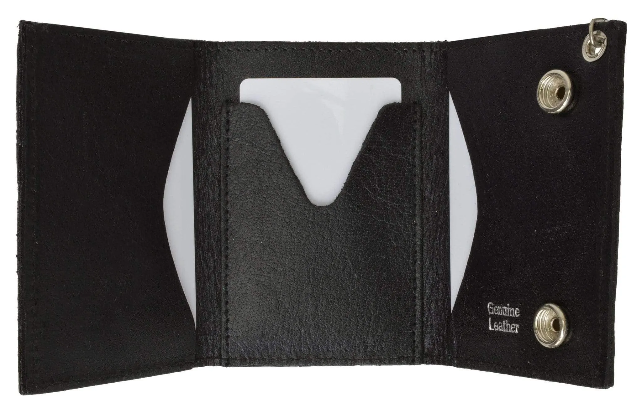 Genuine Leather Biker Chain Wallet Motorcycle Imprint 946-49 (C)