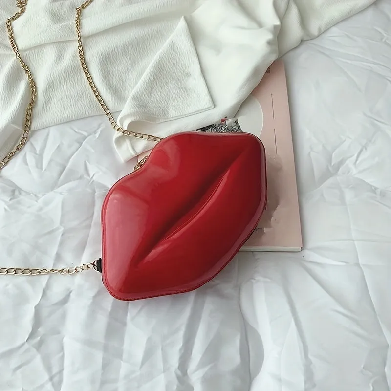 Girls Lips Evening  Chain Crossbody Shoulder  Bag