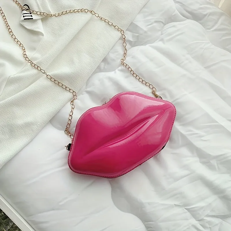 Girls Lips Evening  Chain Crossbody Shoulder  Bag
