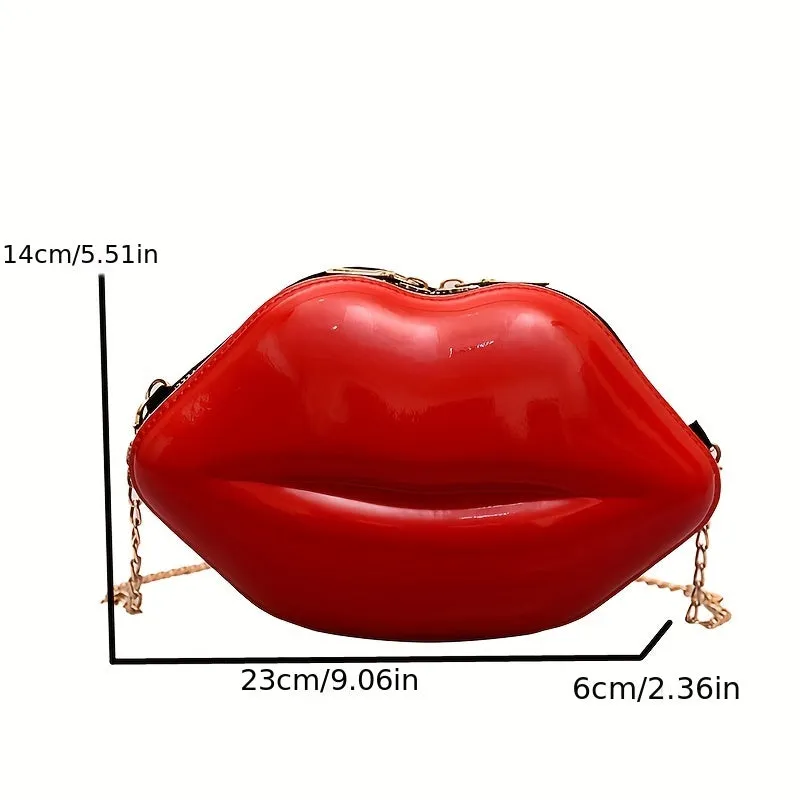 Girls Lips Evening  Chain Crossbody Shoulder  Bag