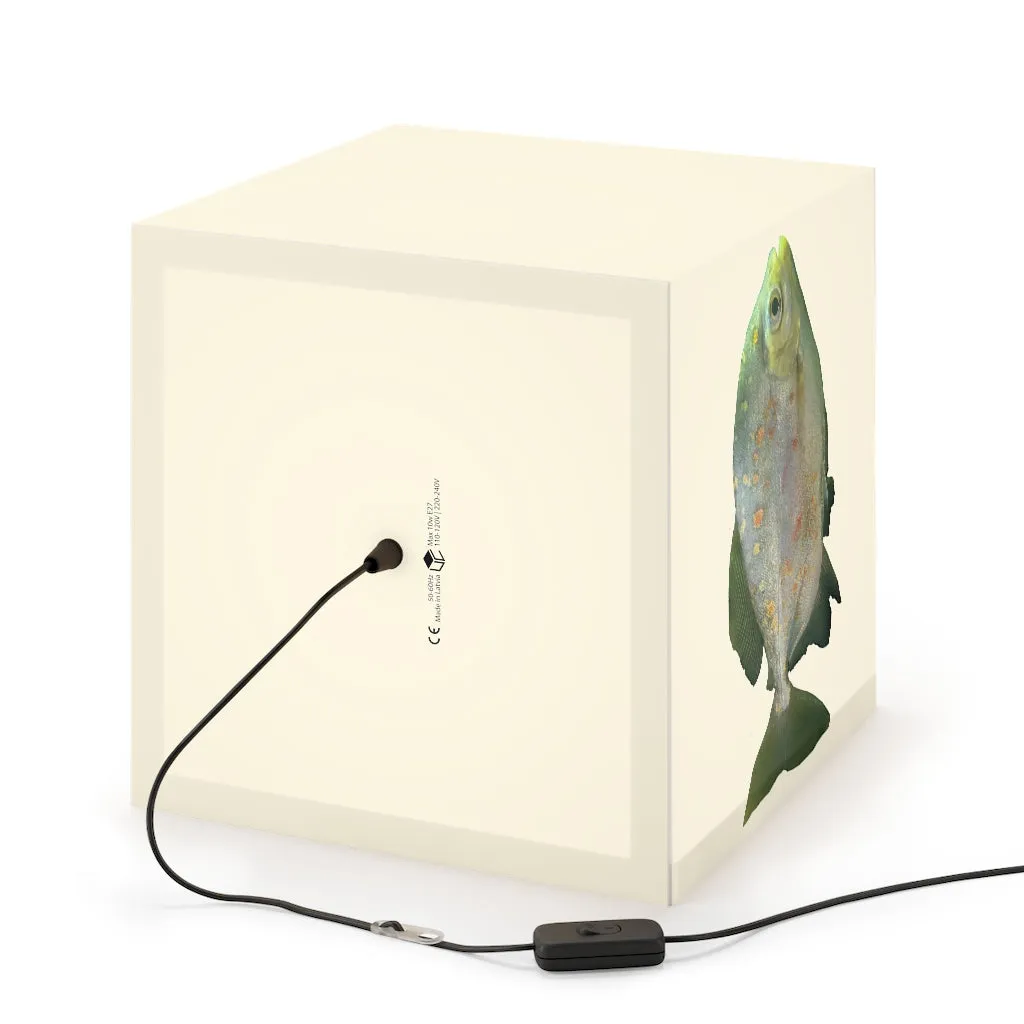 Green Fish with Specs Light Cube Lamp