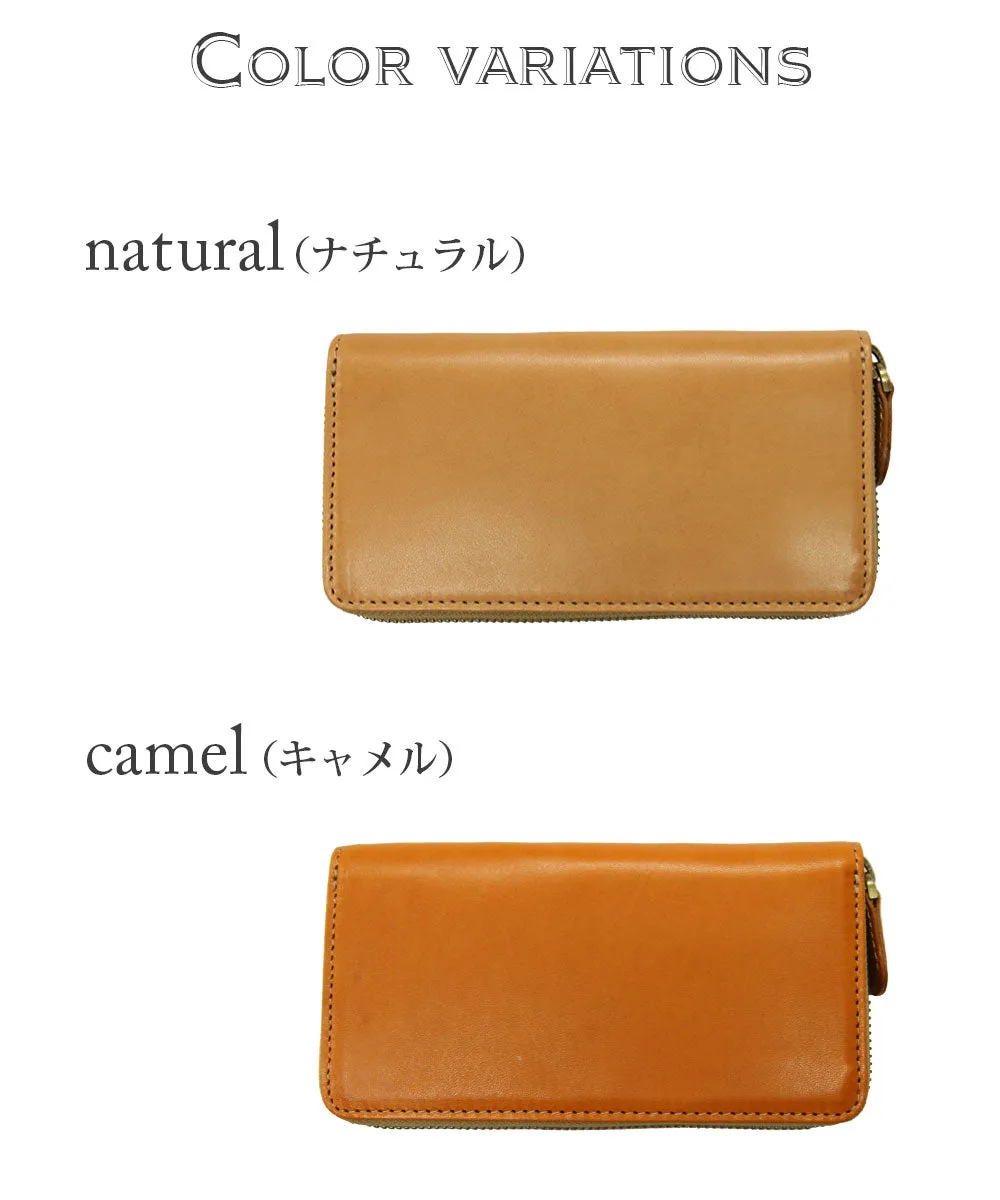 High Quality Tochigi Leather Compact Small Size Long Wallet, Handmade in Japan