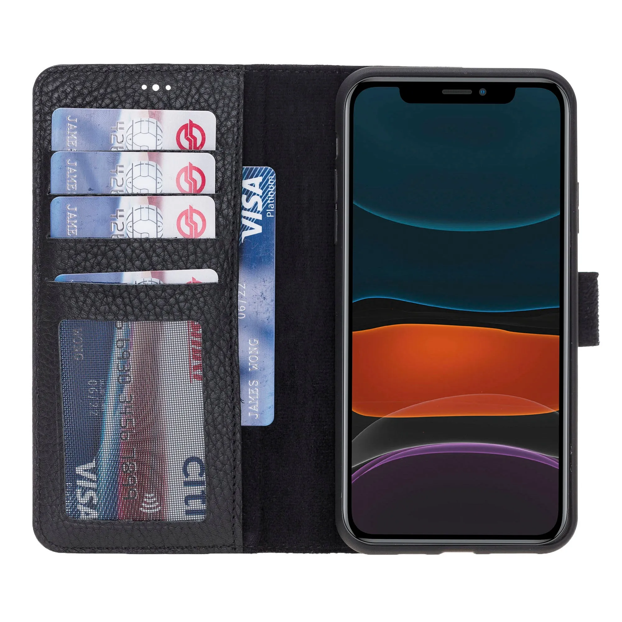 iPhone 11 Pro Max Leather Wallet Case